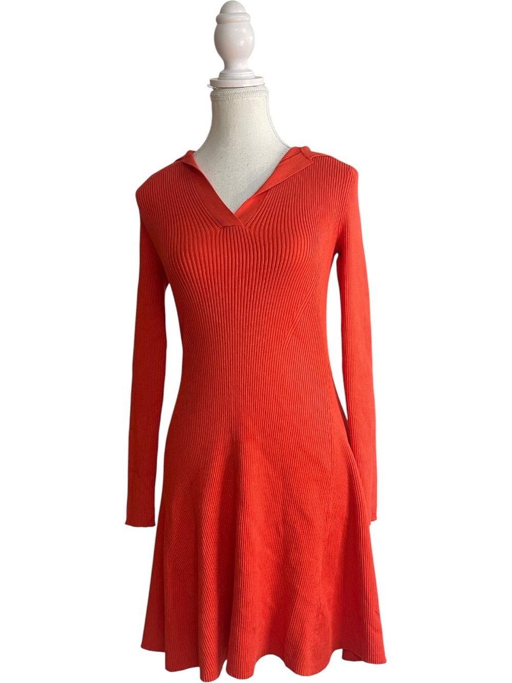 zara knit dress orange | Dresses | Zara Ribbed Vneck Mini Red Mini dress